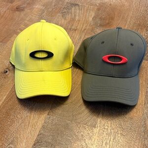 Two Oakley caps.